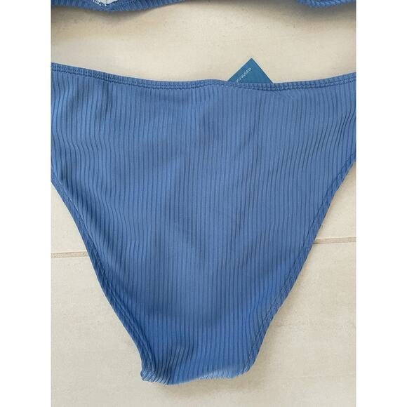 Cupshe Swim M/L Bikini Set Swimsuit Ribbed Swimwear - Picture 7 of 10